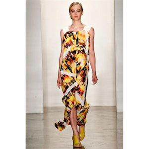 Zero + Maria Cornejo Linen Blur Print Dress